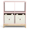 DCB: Blush (1271) 10-Brannan Bear Bookcase with Bins