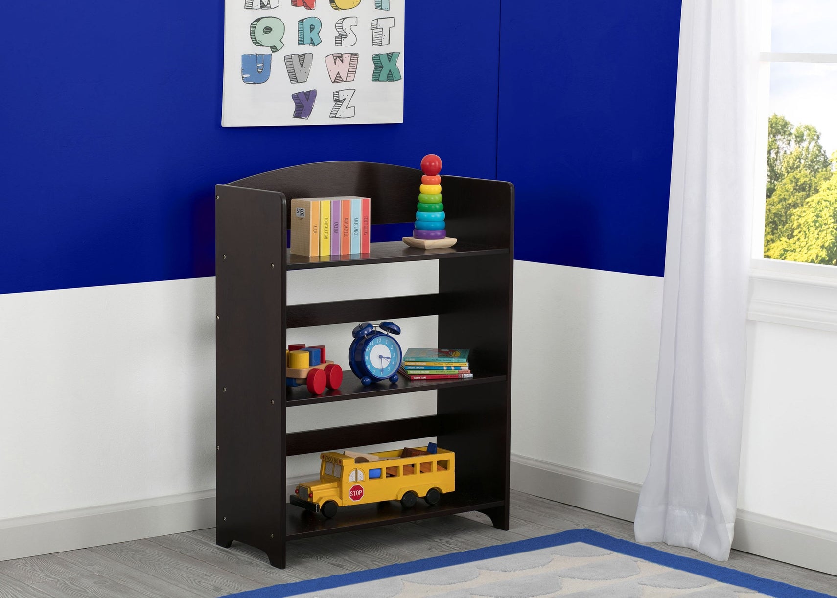 Delta Children Dark Chocolate (207) MySize Bookshelf, Room, c1c