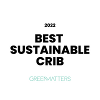 Award badge for Best Sustainable Crib 2022