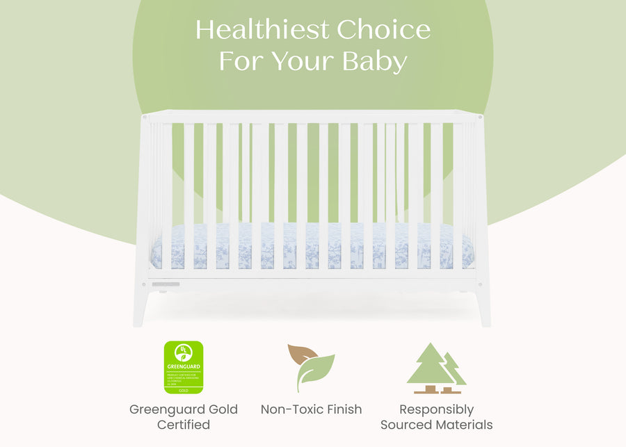 Bianca White (130) 4-Lulu 5-in-1 Convertible Crib