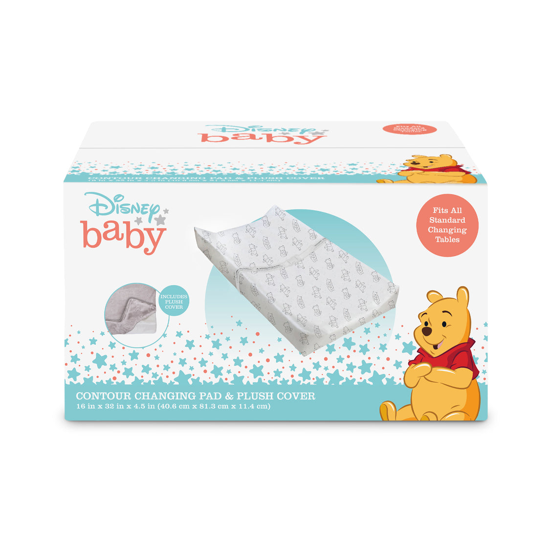 Disney Winnie the Pooh Contoured Changing Pad with Plush Cover