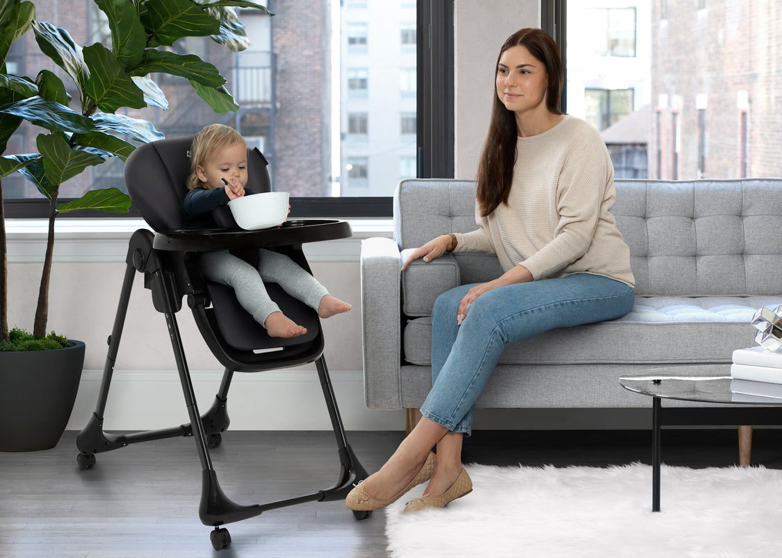 LF23017 001 Little Folks High Chair Black Lifestyle 02