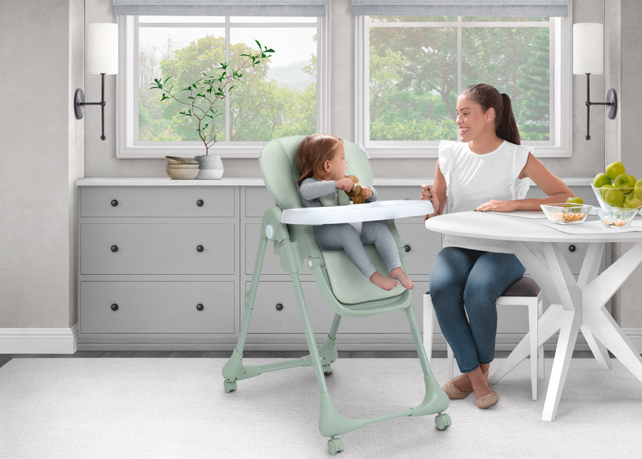 Sage Green (2446) 18-2-in-1 SlimFold High Chair for Babies and Toddler