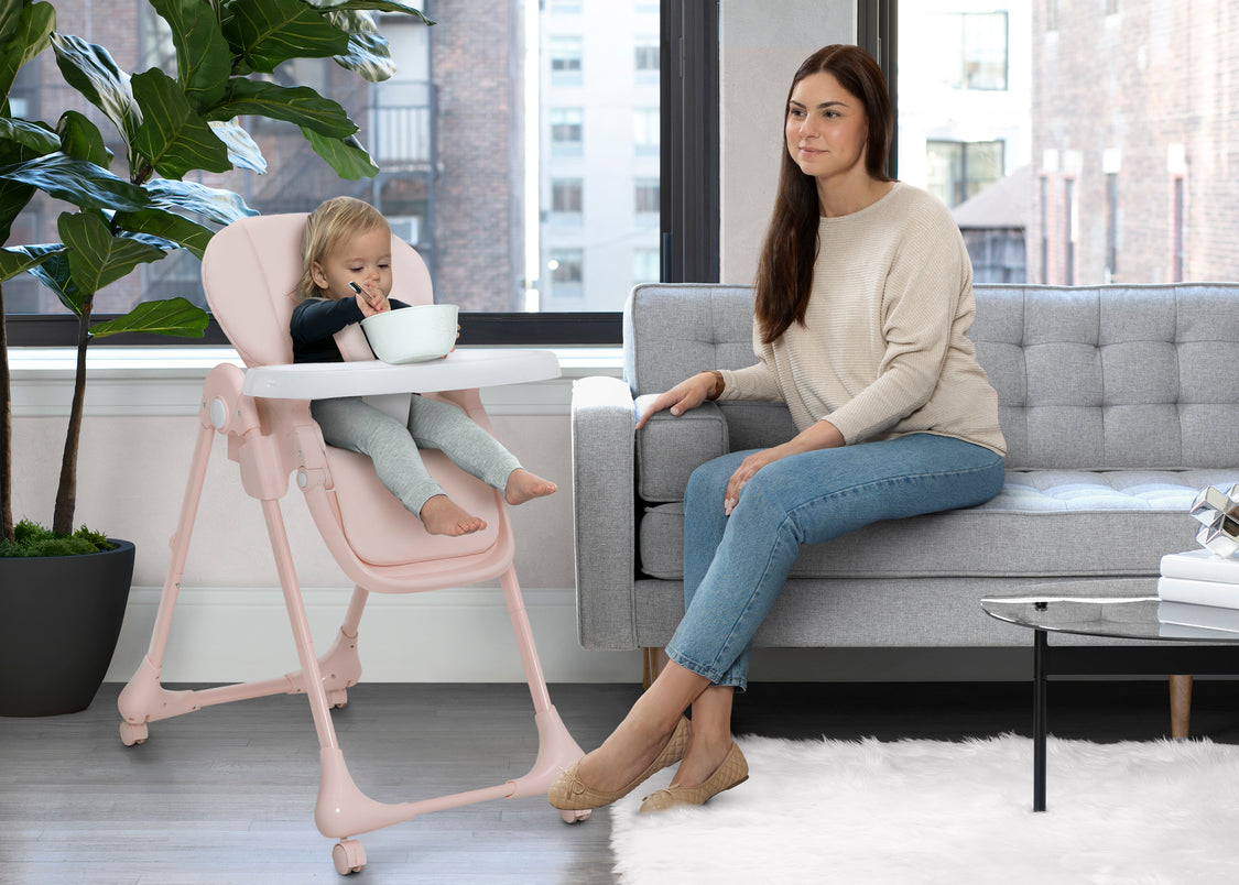 LF23017 2448 Little Folks High Chair Pink Lifestyle 02