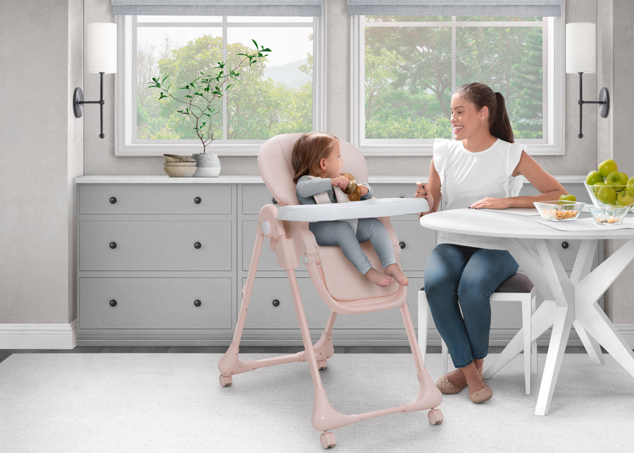 Pink (2448) 53-2-in-1 SlimFold High Chair for Babies and Toddler