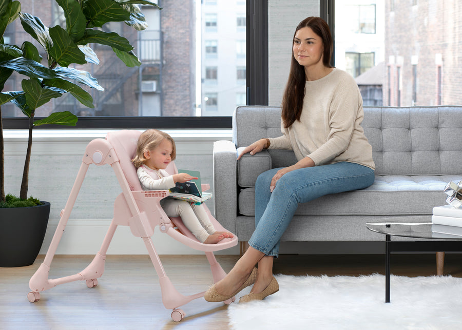 Pink (2448) 54-2-in-1 SlimFold High Chair for Babies and Toddler