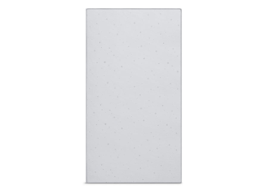 Rectangular white stone tile on a white background 7-Simmons Kids® Silver Nights Dual Sided 2-Stage Baby Crib Mattress and Toddler Mattress