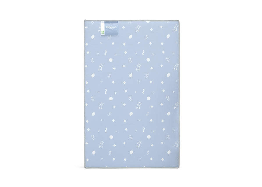 Blue (NO) 8-Simmons Kids® Soothing Nights 3-inch Mini/Portable Crib Mattress