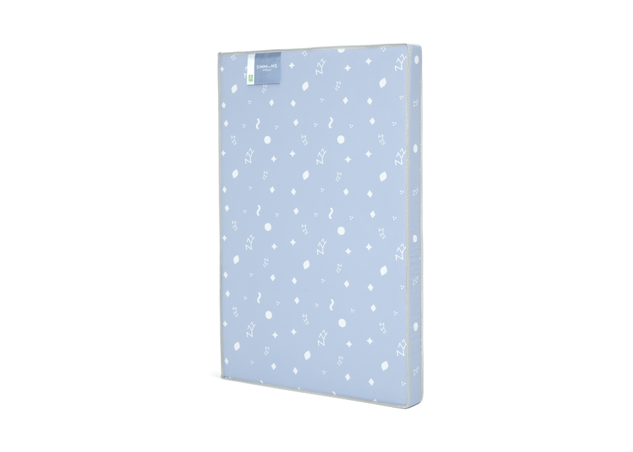 Blue (NO) 10-Simmons Kids® Soothing Nights 3-inch Mini/Portable Crib Mattress