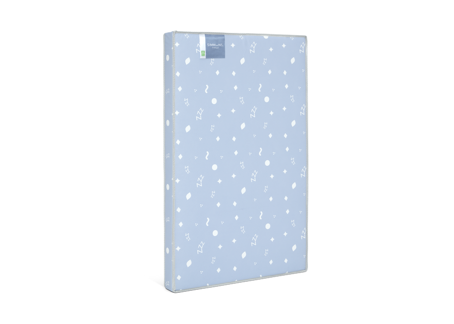 Blue (NO) 9-Simmons Kids® Soothing Nights 3-inch Mini/Portable Crib Mattress