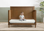 White and Grey (NO) 1-Refresh 2-Stage Crib and Toddler Mattress
