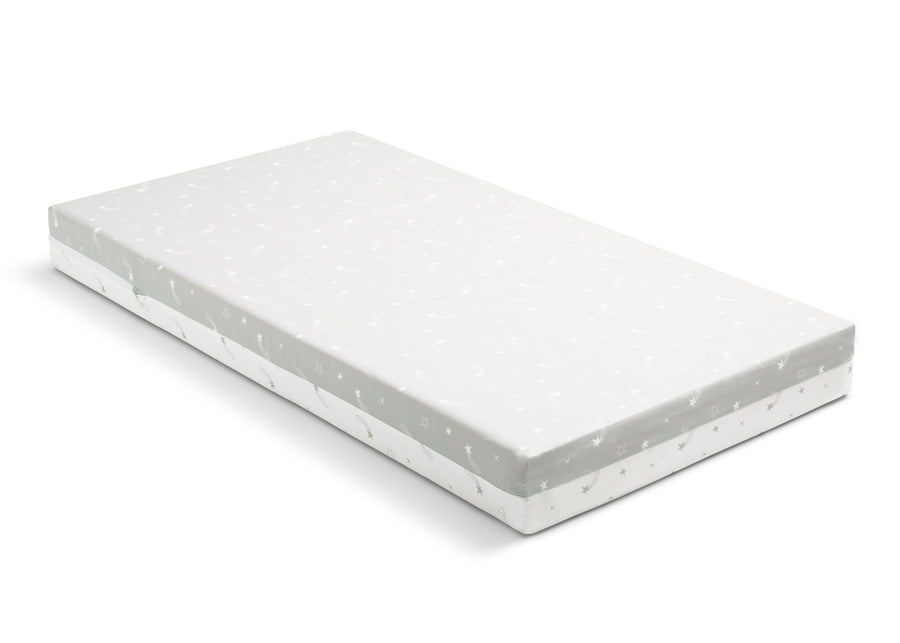 White and Grey (NO) 10-Refresh 2-Stage Crib and Toddler Mattress