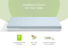 Mattress with green certification logo and text about health benefits for babies 31-Refresh 2-Stage Crib and Toddler Mattress