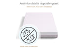 Product packaging with antimicrobial and hypoallergenic features on a white background 43-Refresh 2-Stage Crib and Toddler Mattress