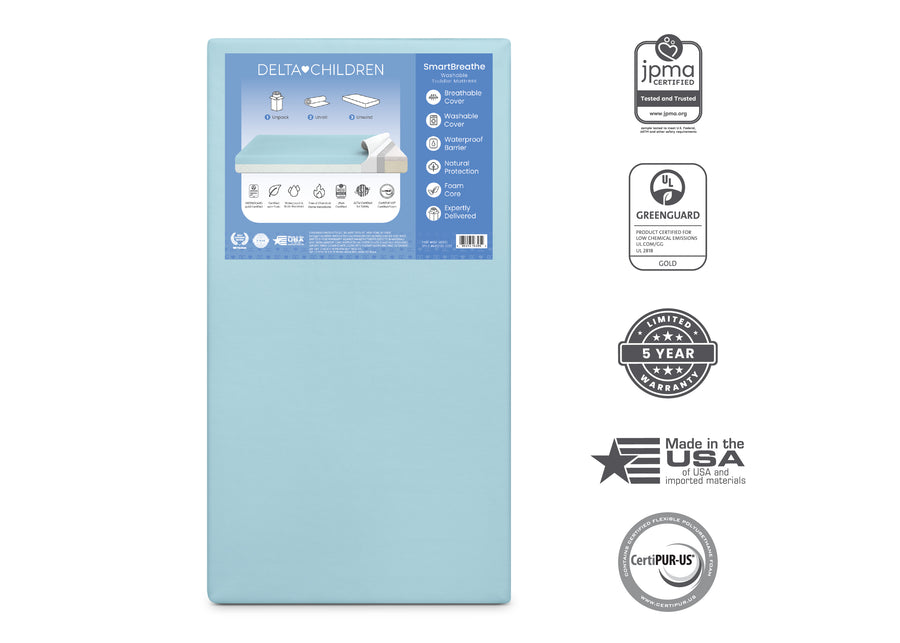 Blue (2027) 10-SmartBreathe Washable Toddler Mattress