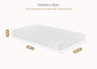 Mattress dimensions labeled on a white background 7-Sweet Beginnings Dual Sided Baby Crib And Toddler Mattress