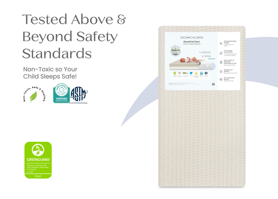 No Color (NO) 2-BreatheClear Breathable Crib Mattress and Toddler Mattress