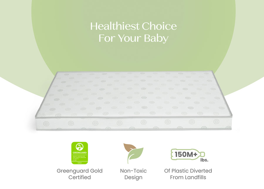 White (NO) 4-Twinkle Galaxy 3-inch Mini/Portable Crib Mattress