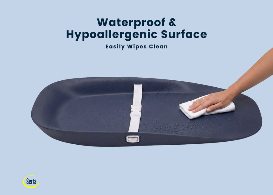 Blue (NO) 2-Serta Molded Waterproof Changing Pad with Fresh Technology