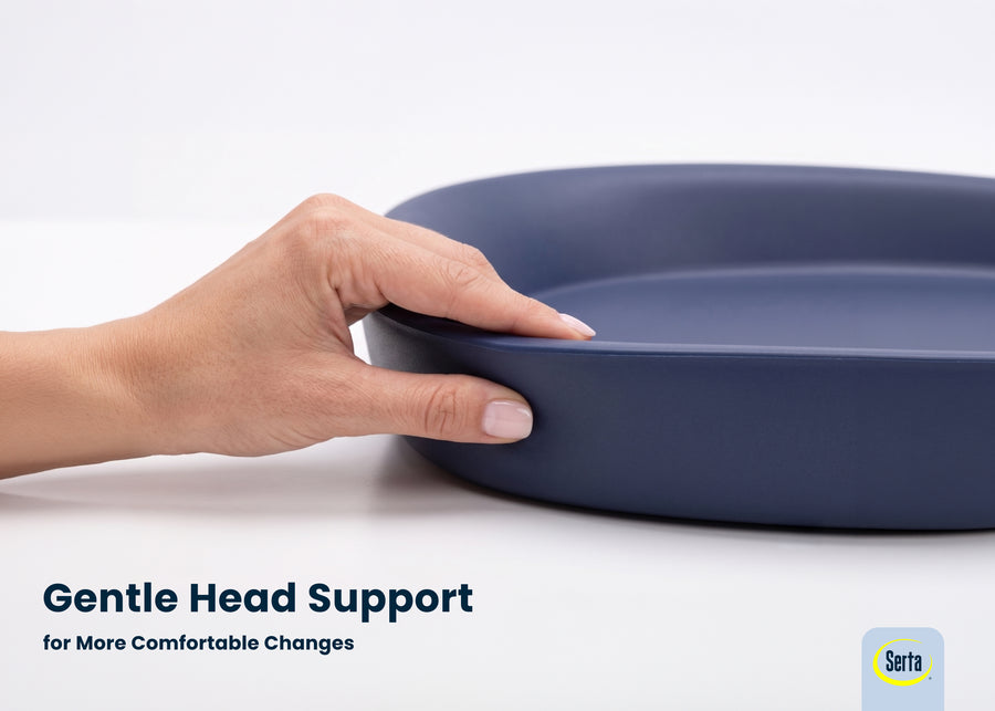 Blue (NO) 5-Serta Molded Waterproof Changing Pad with Fresh Technology