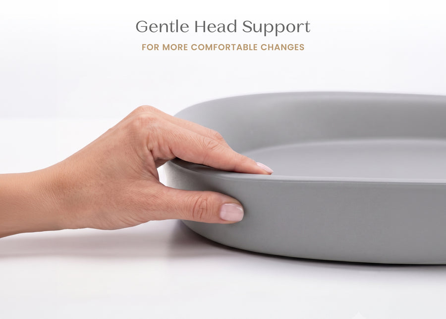 Grey (NO) 3-Molded Waterproof Changing Pad with Fresh Technology