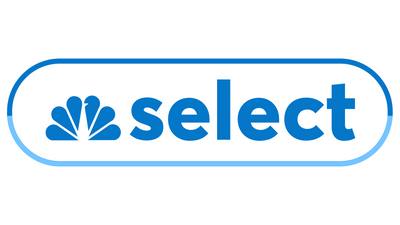 Logo with 'select' text and a blue icon on a white background