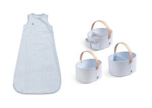 Blue (1677) 6-babyGap 4-Piece Sleep Sack & Storage Bins Bundle