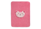 Magenta Cat (1246) 2-Sherpa Throw Blanket with Storage Pocket for Kids