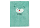 Light Teal Owl (1258) 6-Sherpa Throw Blanket for Kids