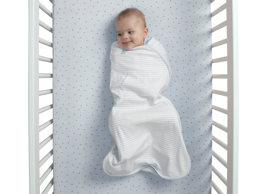 Blue Stripe (1274) 8-babyGap TrueSleep Sleep Sack with Built-In Swaddle, 0-6 Months