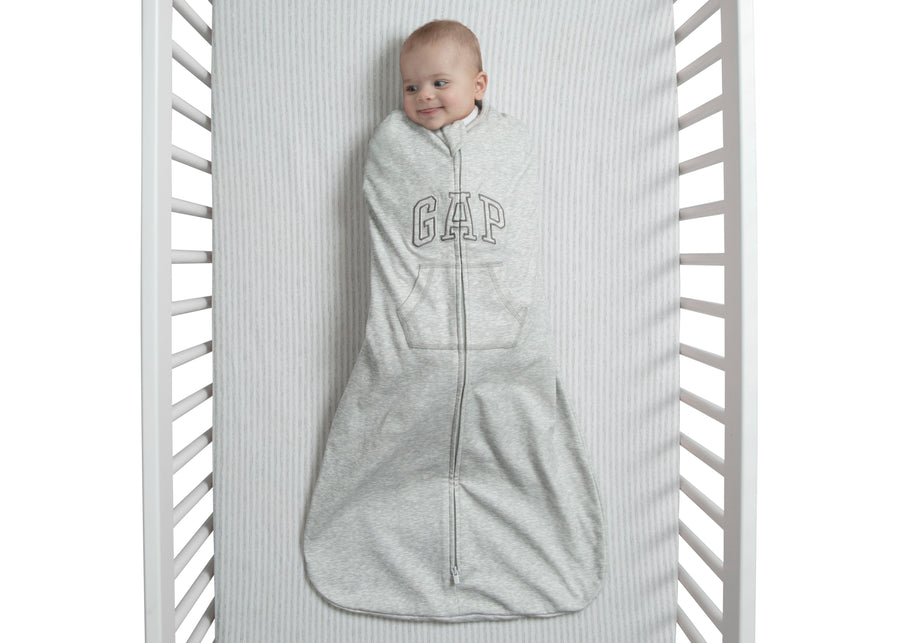 Grey (1281) 1-babyGap TrueSleep Sleep Sack with Zipper and Built-In Swaddle, 0-6 Months