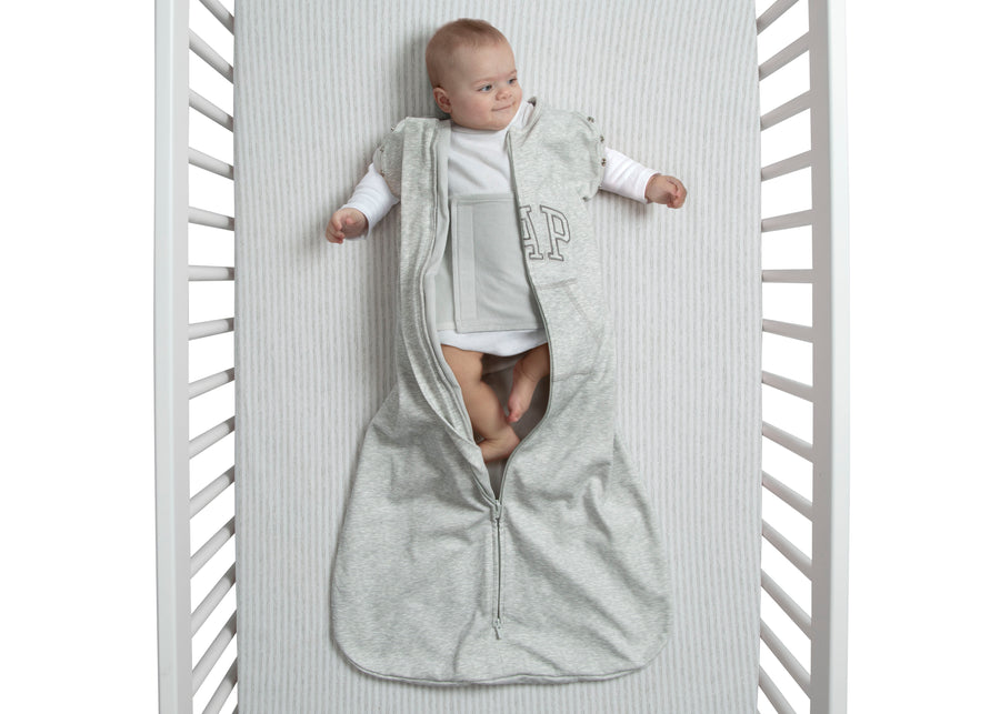 Grey (1281) 2-babyGap TrueSleep Sleep Sack with Zipper and Built-In Swaddle, 0-6 Months