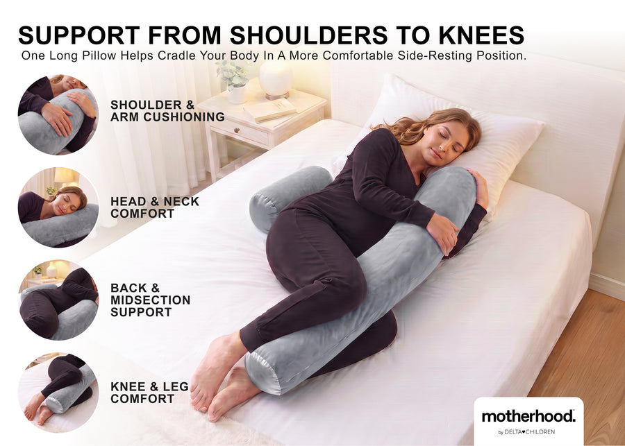 Grey (NO) 23-2-Piece Pregnancy Pillow Set