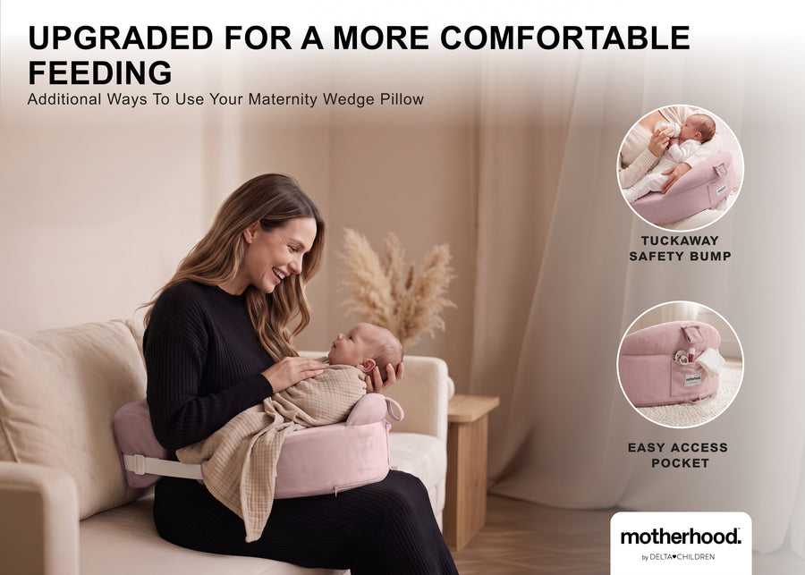 Pink (NO) 36-Nursing Pillow with Adjustable Safety Strap