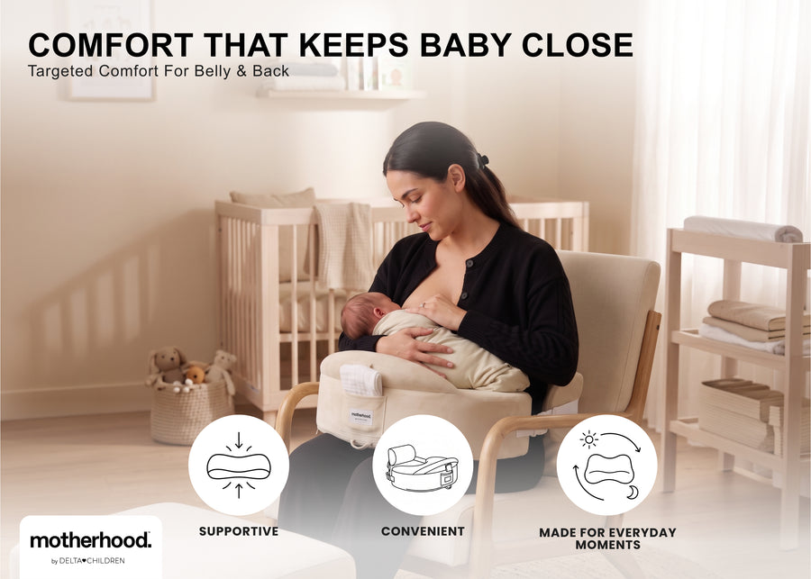 Beige (NO) 2-Nursing Pillow with Adjustable Safety Strap