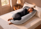 Grey (NO) 19-U-Shaped Pregnancy Pillow with Customizable Head Pillow