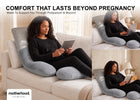 Grey (NO) 24-U-Shaped Pregnancy Pillow with Customizable Head Pillow
