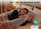 Grey (NO) 25-U-Shaped Pregnancy Pillow with Customizable Head Pillow