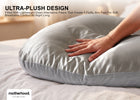 Grey (NO) 27-U-Shaped Pregnancy Pillow with Customizable Head Pillow