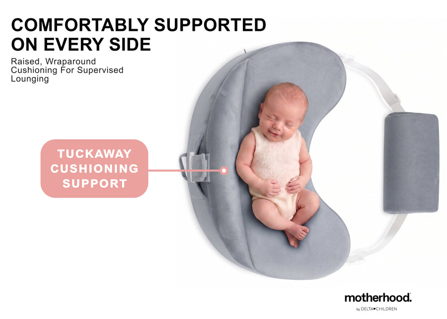 Grey (NO) 22-Nursing Pillow with Adjustable Safety Strap