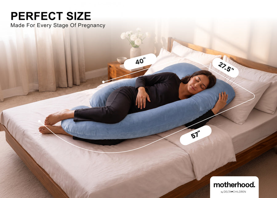 Blue (NO) 14-U-Shaped Pregnancy Pillow with Customizable Head Pillow