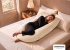 Beige (NO) 1-U-Shaped Pregnancy Pillow with Customizable Head Pillow