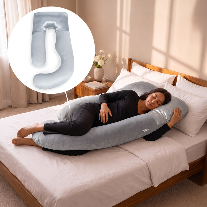 U-Shaped Pregnancy Pillow with Customizable Head Pillow 2-U-Shaped Pregnancy Pillow with Customizable Head Pillow