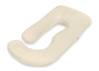 A U-shaped maternity support pillow in a soft cream or light beige fabric, shown on a clean white background. 30-U-Shaped Pregnancy Pillow