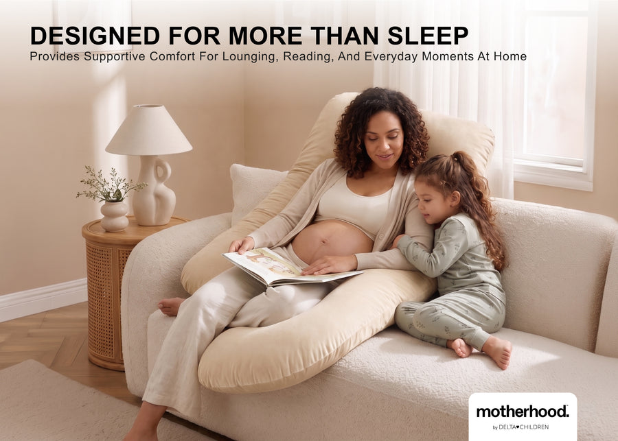 Beige (NO) 6-U-Shaped Pregnancy Pillow