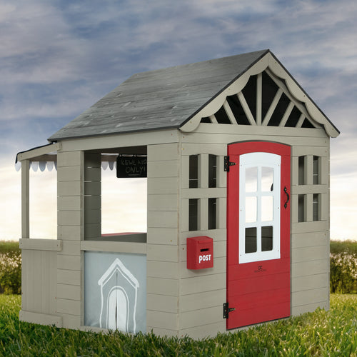 MySize Deluxe Outdoor Playhouse with Play Sink with Running Water, Picnic Table & Mailbox