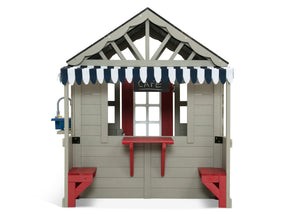 Grey (1636) 7-MySize Deluxe Outdoor Playhouse with Play Sink with Running Water, Picnic Table & Mailbox