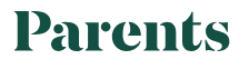 Parents magazine logo in green text on a white background