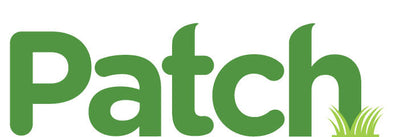Green logo with the word 'Patch' and grass-like design on a white background