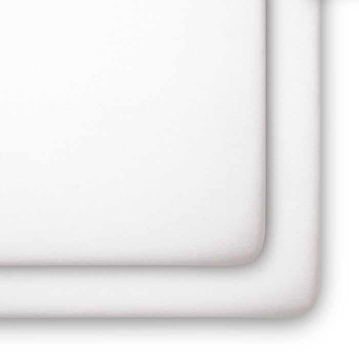 SA2031 100 Fitted Crib SheetSet 2 Pack Solid Color 100 Jersey Cotton White silo 108 2-Fitted Crib Sheets - 2 Pack, White